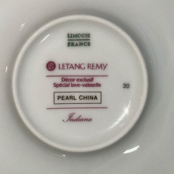 LETANG REMY Limoges Frances Pearl China Indiana saucer - Picture 4 of 5